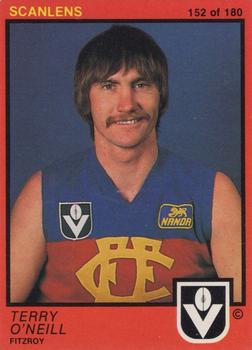 1982 Scanlens VFL #152 Terry O'Neill Front